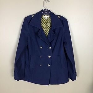CAbi, Sz M, Blue Pea Coat, Nautical details
